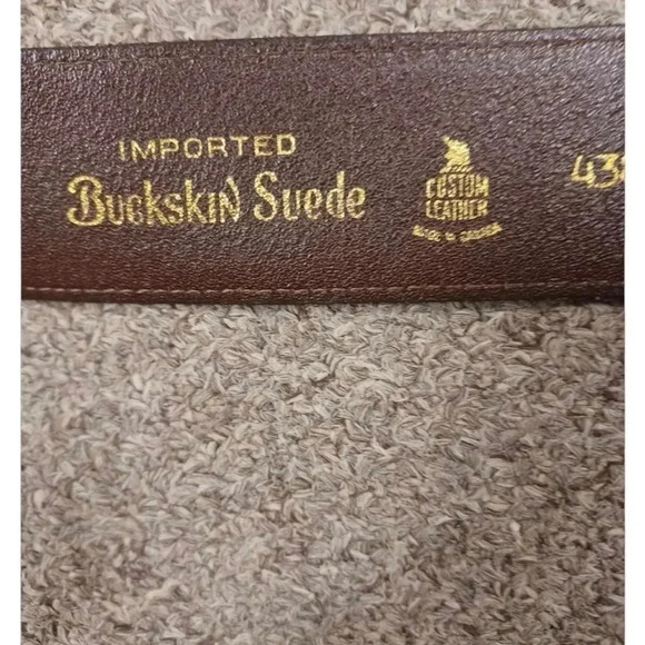 Custo Leather Canada  Brown Buckskin Belt Size 34 - Picture 3 of 5